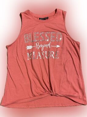 Women’s LG Joei & I Twisted Knot Tank - Blessed Beyond Measure - Jeweled